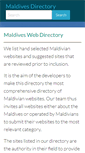 Mobile Screenshot of maldivesdir.com